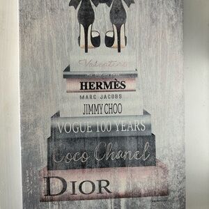 Valentino Fashion Book Stack Wall Art
